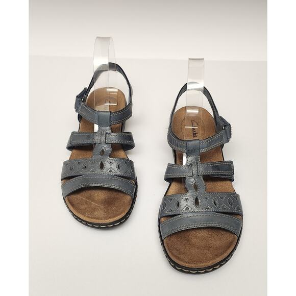 Clark Genuine Leather Sandals Women shoes Size US 9M - Picture 7 of 11